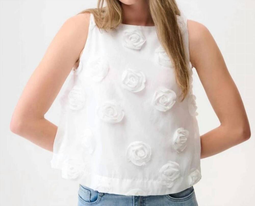 NEW JOSEPH RIBKOFF soft sleeveless top in white